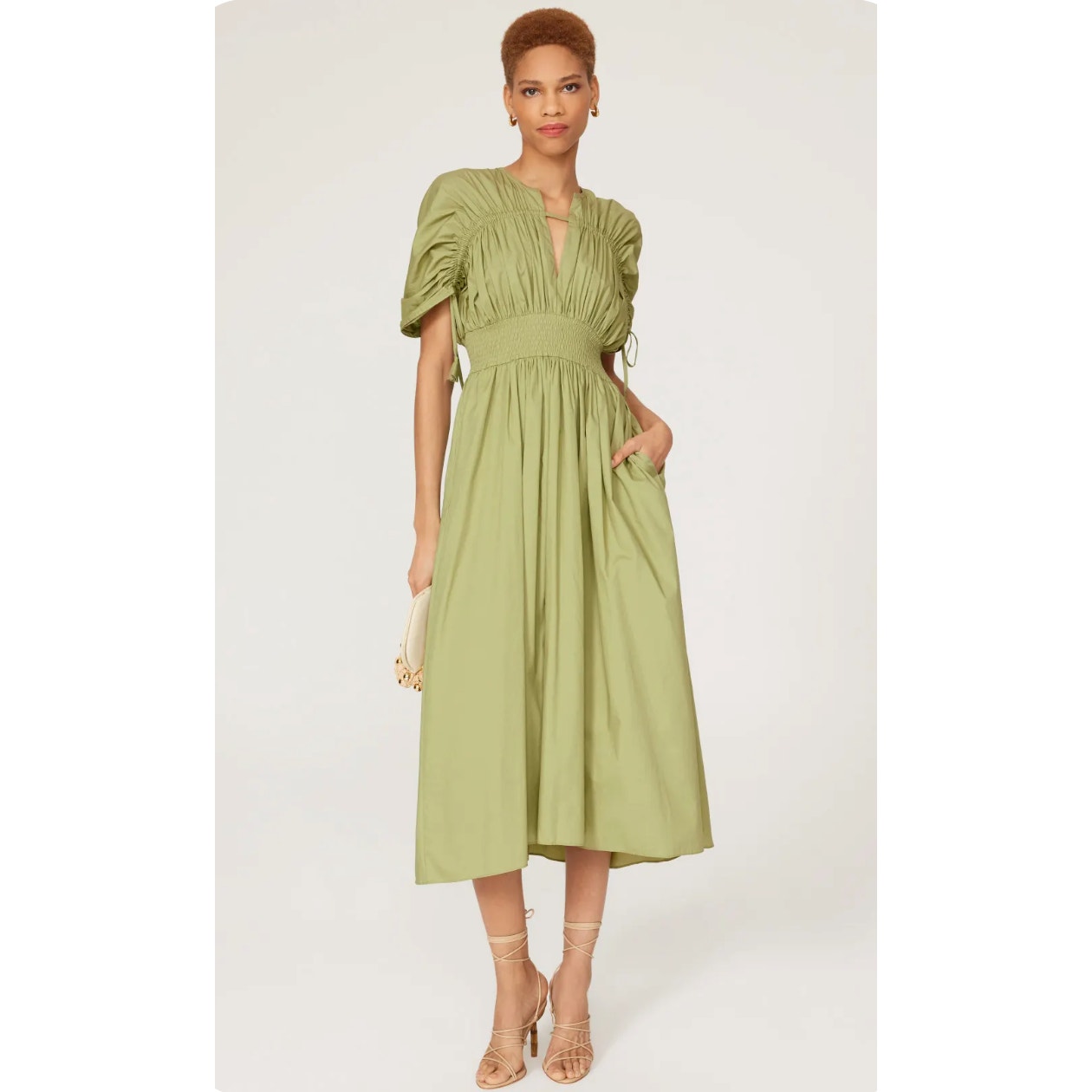 Misa Los Angeles Marianna Dress In Green Size L
